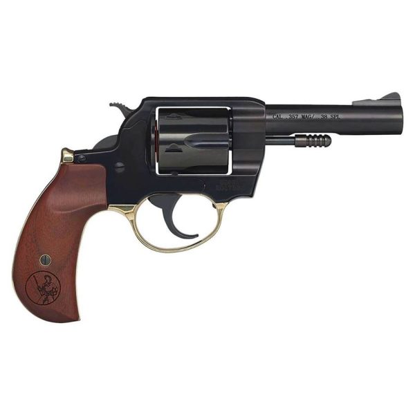 1 Henry Big Boy 357 Magnum 4in Polished Blued Steel w/ Birdshead Walnut Grip Revolver - 6 Rounds