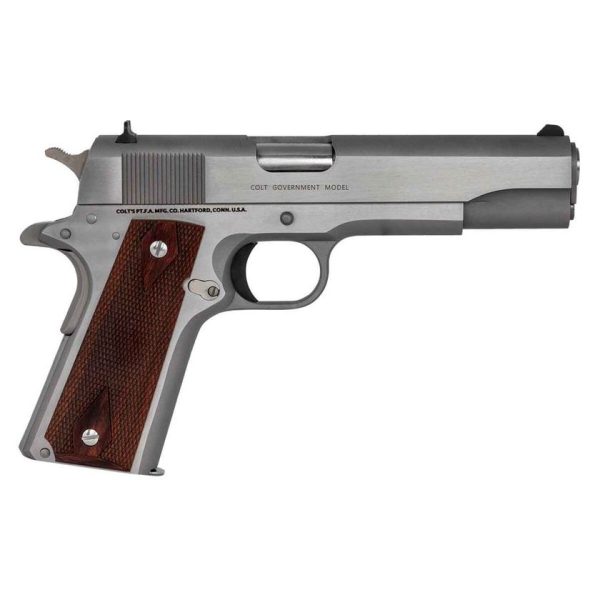 Colt 1911 Government 45 Auto (ACP) 5in Stainless Pistol - 7+1 Rounds