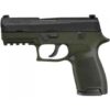 Sig Sauer P320 40 S&W 3.9in Black w/ OD Green Polymer Grip Siglite Night Sight Compact Pistol - 13+1 Rounds