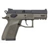 CZ P-07 9mm Luger 3.75in Black/OD Green Pistol - 10+1 Rounds