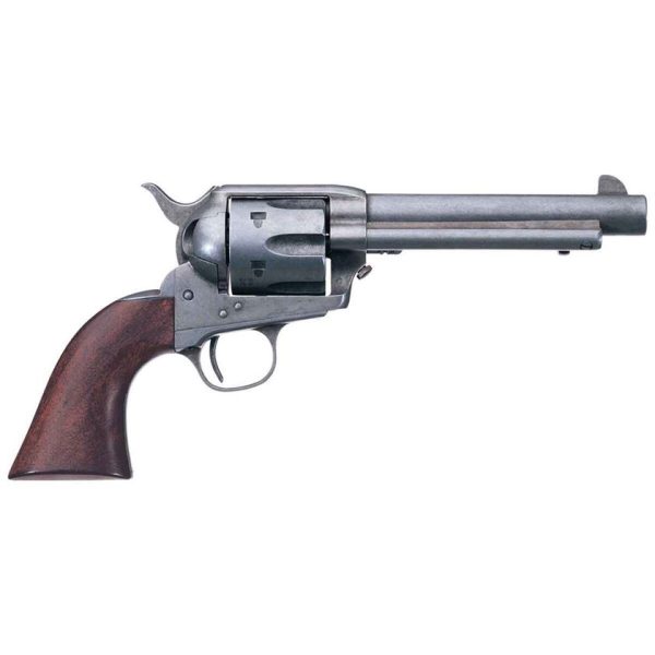 H84 Uberti 1873 Single Action Cattleman Old West 45 (Long) Colt 5.5in Antique Steel Revolver - 6 Rounds