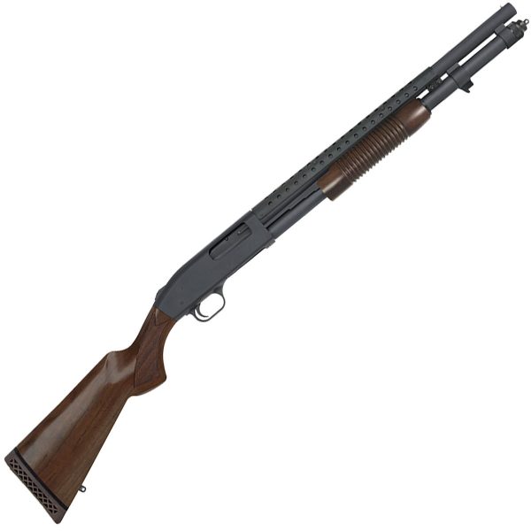 Mossberg 590 Retrograde Black/Walnut 12 Gauge 3in Pump Action Shotgun - 18.5in