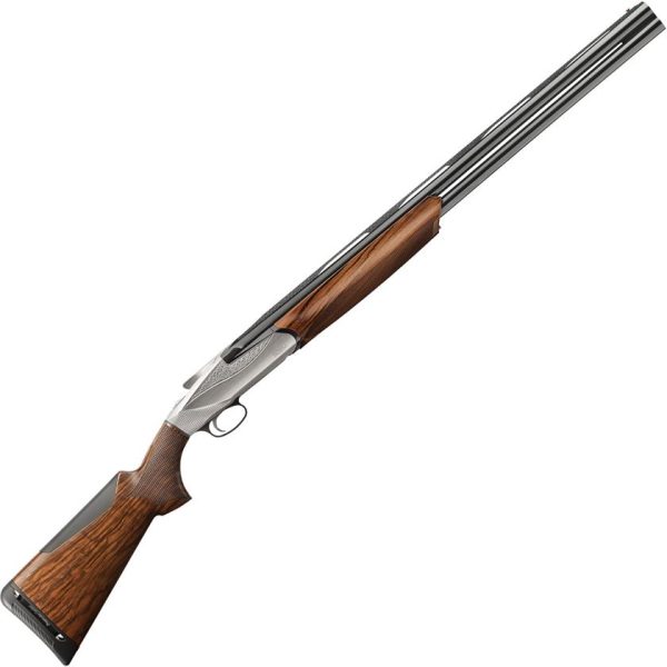 S221 Benelli 828U Nickel 12 Gauge 3in Over Under Shotgun - 26in