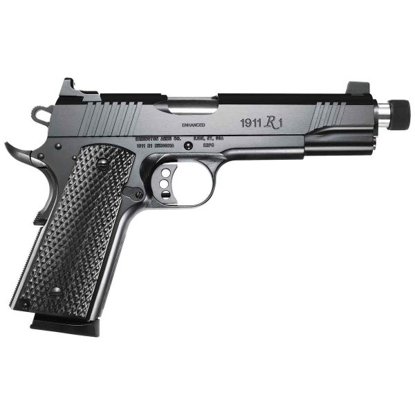 Remington 1911 R1 Enhanced Threaded 45 Auto (ACP) 5.5in Satin Black Oxide Pistol - 8+1 Rounds