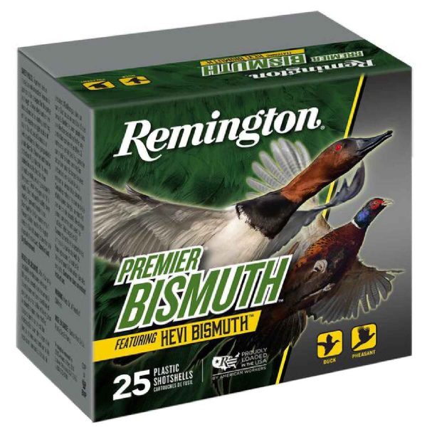 54 12 Remington Premier Bismuth 20 Gauge 3in #2 1-1/4oz Upland Shotshells - 25 Rounds