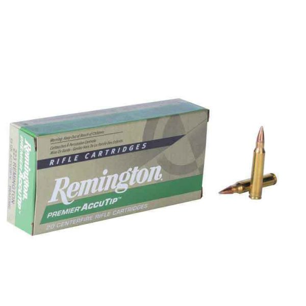 ra15 Remington Premier Accutip V 222 Remington 50gr Rifle Ammo - 20 Rounds
