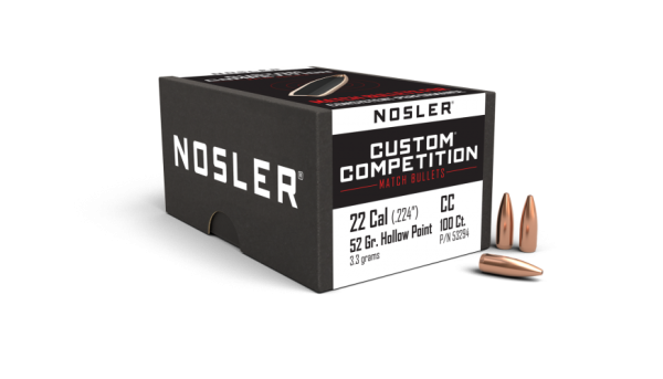 22 CALIBER 52GR CUSTOM COMPETITION HPBT (100CT)