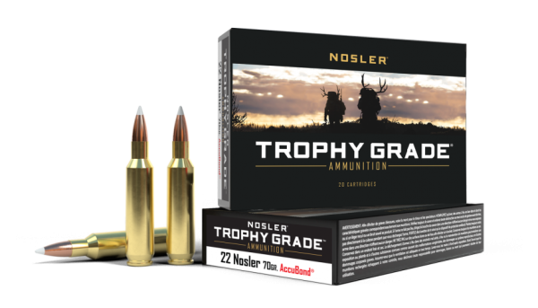 22 NOSLER 70GR ACCUBOND TROPHY GRADE AMMUNITION