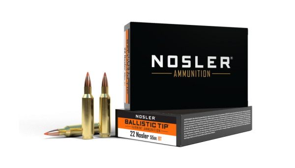 22 NOSLER 55GR BALLISTIC TIP VARMINT AMMUNITION