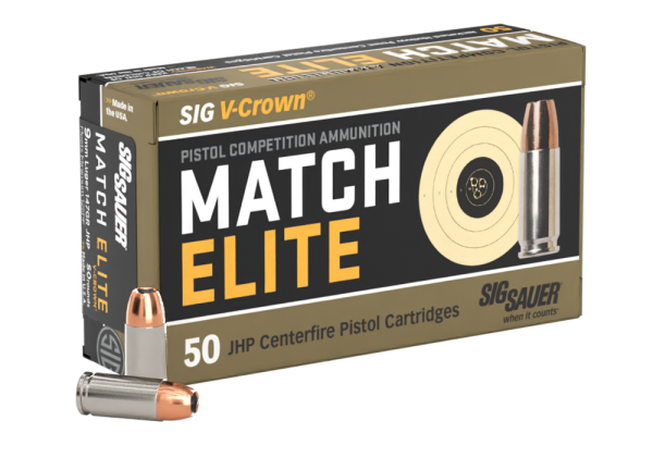 SIG SAUER 9MM, 147GR, Match Elite Competition JHP