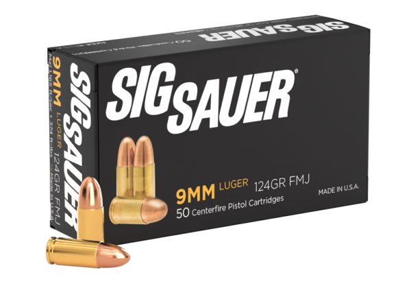SIG SAUER 9MM, 124GR, Elite Ball, FMJ