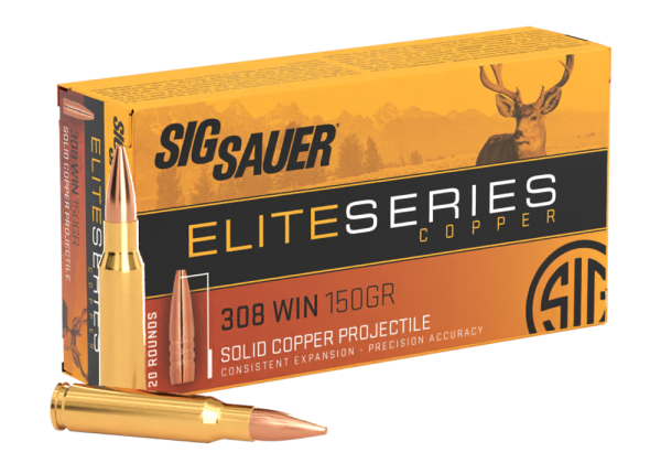 SIG SAUER 308WIN, 150GR, ELITE COPPER HUNTING