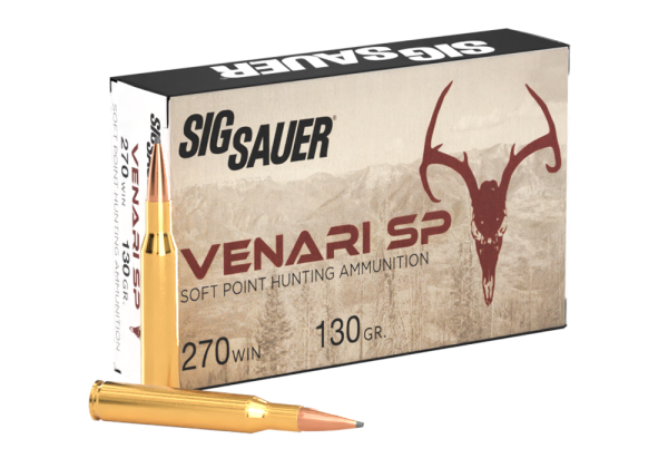SIG SAUER 270 Winchester, 130GR, VENARI Soft Point Hunting