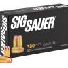 SIG SAUER 380AUTO, 100GR, Elite Ball, FMJ (50 RDS)