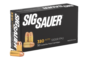 SIG SAUER 380AUTO, 100GR, Elite Ball, FMJ (50 RDS)