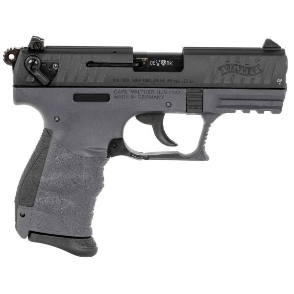 B16 Walther P22 Q 22 Long Rifle 3.42in Tungsten Gray/Black Pistol - 10+1 Rounds