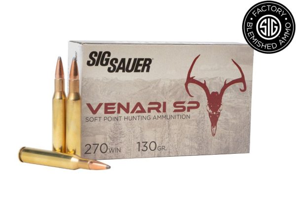 SIG SAUER 270 Winchester, 130GR, VENARI Soft Point Hunting-Blemished