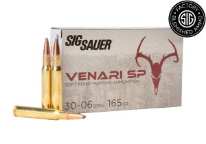 SIG SAUER 30-06 Springfield, 165GR, VENARI Soft Point Hunting-Blemished