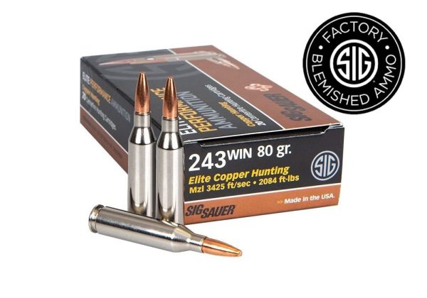 SIG SAUER 243 WIN, 80GR, ELITE SERIES COPPER - Blemished