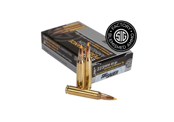 SIG SAUER 223 REM, 40GR, Varmint and Predator - Blemished