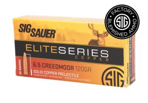 SIG SAUER 6.5 Creedmoor, 120GR, Elite Match Grade, HUNTER TIPPED - BLEMISH