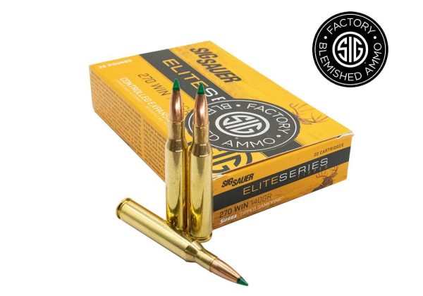 SIG SAUER 270 WIN, 140GR, ELITE SERIES POLY TIPPED-BLEMISHED