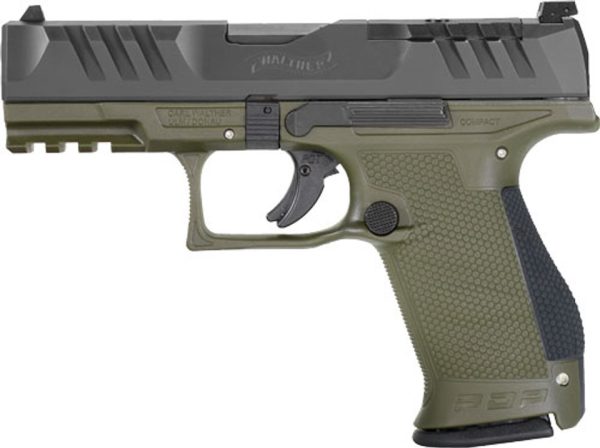 Walther PDP 9mm Full Size 5" Pistol, Black/Green