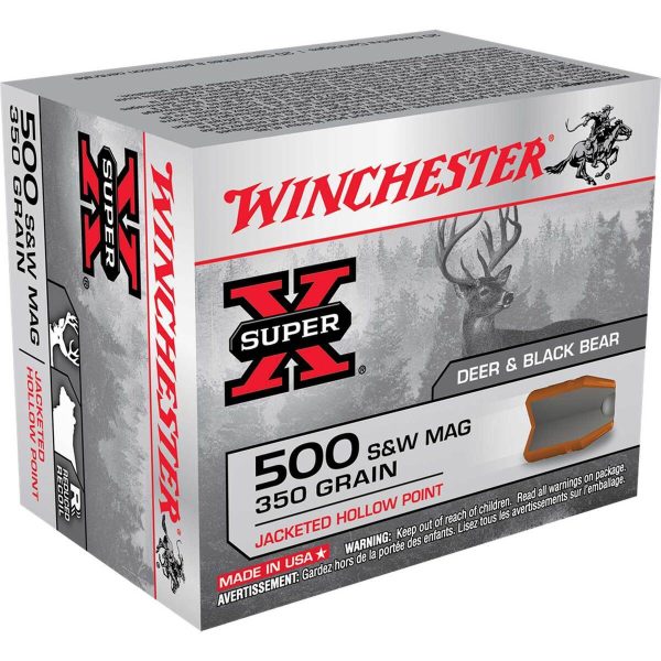 hh11 Winchester Super-X 500 S&W 350gr JHP Handgun Ammo - 20 Rounds