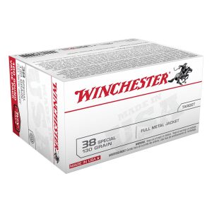 hh4 Winchester USA 38 Special 130gr FMJ Handgun Ammo - 100 Rounds