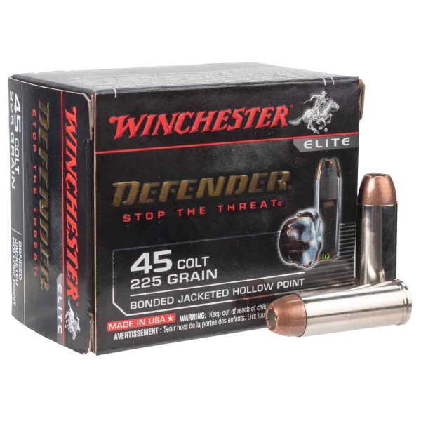 Winchester Supreme Defender PDX1 45 (Long) Colt 225gr BJHP Handgun Ammo - 20 Rounds