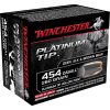 Winchester Platinum Tip 454 Casull 260gr Hollow Point Handgun Ammo - 20 Rounds