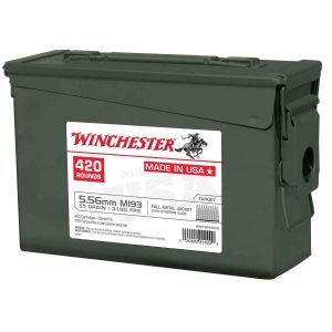 ra104 Winchester USA M193 5.56mm NATO 55gr FMJ Rifle Ammo - 420 Rounds