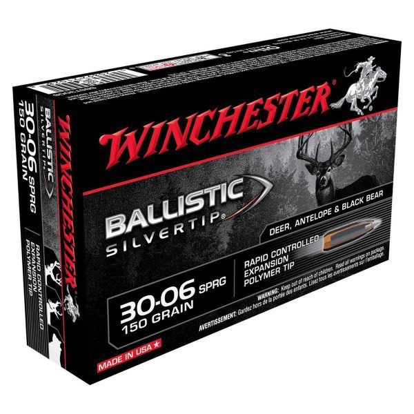 Winchester Ballistic Silvertip 30-06 Springfield 150gr Ballistic Silvertip Rifle Ammo - 20 Rounds