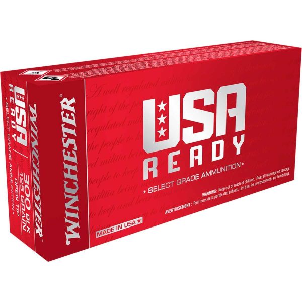 Winchester USA Ready 300 AAC Blackout 125gr Select Grade Rifle Ammo - 20 Rounds