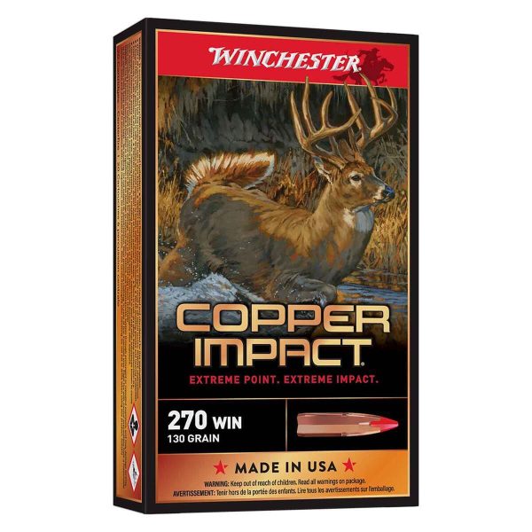 Winchester Copper Impact 270 Winchester 130gr Extreme Point Rifle Ammo - 20 Rounds