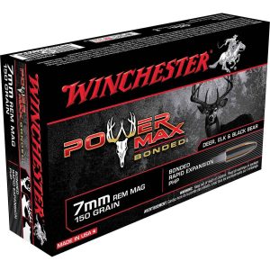 ra128 Winchester Power Max Bonded 7mm Remington Magnum 150gr Bonded Rapid Expansion Centerfire Rifle Ammo - 20 Rounds