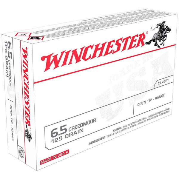 New ProductWinchester 6.5 Creedmoor 125gr Open Tip Range Rifle Ammo - 20 Rounds