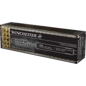 Winchester Super Suppressed 22 Long Rifle 45gr Round Nose Rimfire Ammo - 100 Rounds