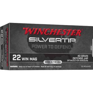 Winchester Silvertip 22 WMR (22 Mag) 40gr Jacketed Hollow Point Rimfire Ammo - 50 Rounds