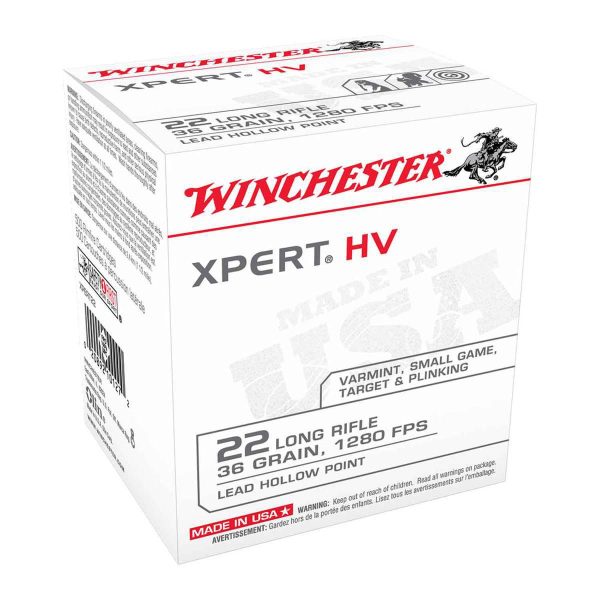 Winchester Xpert HV 22 Long Rifle 36gr LHP Rimfire Ammo - 500 Rounds