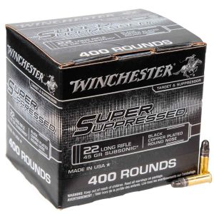 Winchester Super Suppressed 22 Long Rifle 45gr Rimfire Ammo - 400 Rounds