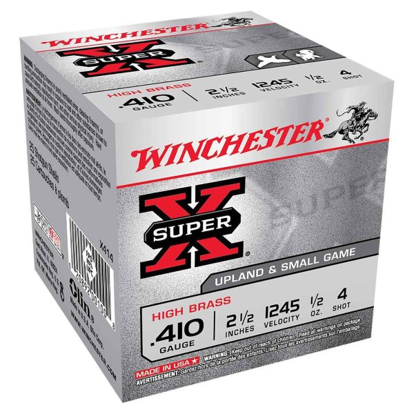 s161 Winchester Super-X 410 Gauge 2-1/2in #4 1/2oz Target Shotshells - 25 Rounds