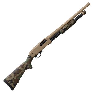 s198 Winchester SXP Defender FDE Permacote 12 Gauge 3in Pump Shotgun - 18in