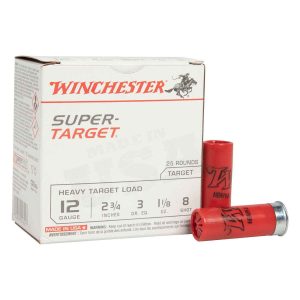Winchester Super Target 12 Gauge 2-3/4in #8 1-1/8oz Heavy Target Shotshells - 25 Rounds