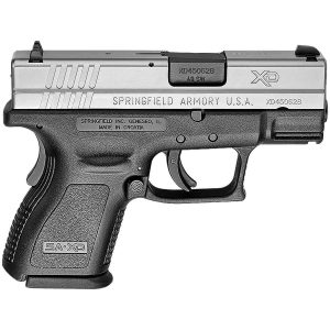Springfield Armory XD Sub-Compact 40 S&W 3in Black/Stainless Pistol - 9+1 Rounds - California Compliant