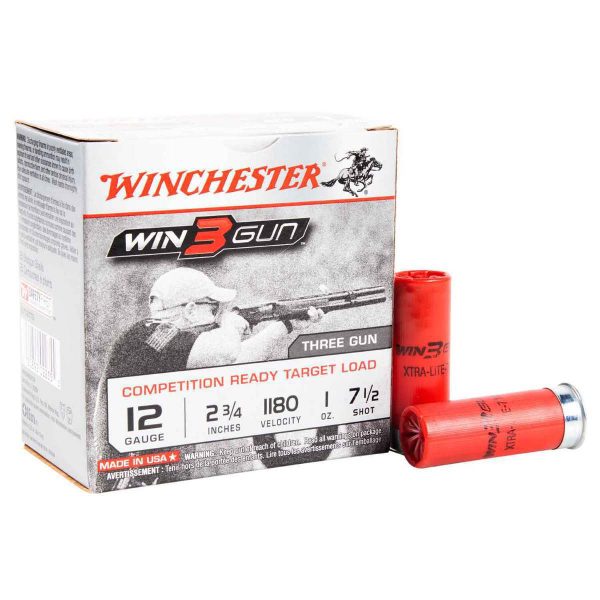 Winchester Win3Gun 12 Gauge 2-3/4in #7.5 1oz Target Shotshells - 25 Rounds