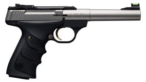 b154 Browning Buck Mark Camper URX 22 Long Rifle 5.5in Stainless/Black Pistol - 10+1 Rounds - California Compliant