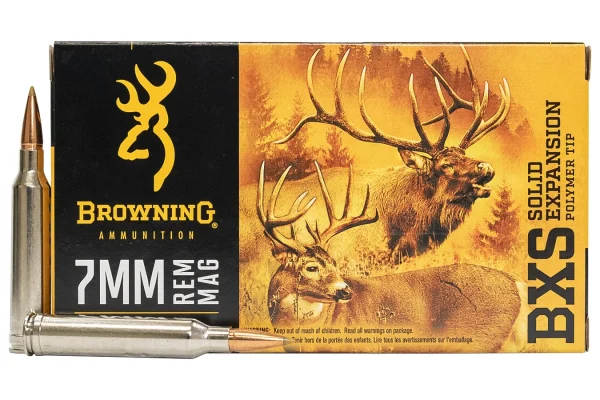 Browning 7mm REM MAG 139 gr BXS Solid Expansion 20/Box
