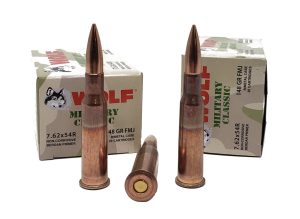 W7 7.62x54r Ammo 148gr FMJ Wolf Military Classic 20 Round Box