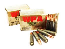 W8 7.62x39 Ammo 124gr HP Wolf WPA Military Classic 20 Round Box